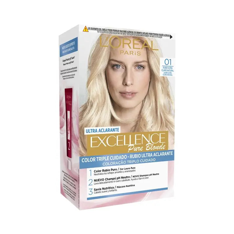 L'Oréal Paris Excellence Pure Blonde Ultra-Aclarante - Tono 01 Rubio Ultra Claro Natural