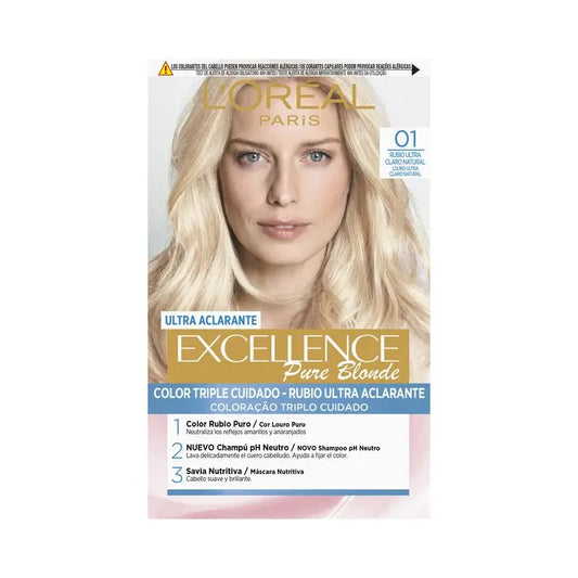 L'Oréal Paris Excellence Pure Blonde Ultra-Aclarante - Tono 01 Rubio Ultra Claro Natural