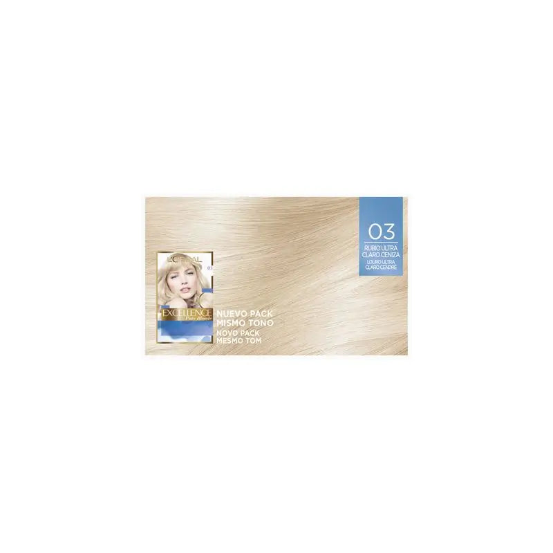 L'Oréal Paris Excellence Pure Blonde Ultra-Aclarante - Tono 03 Rubio Ultra Claro Ceniza