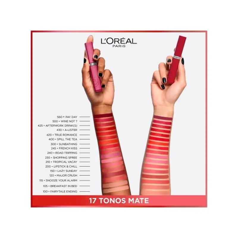 L'Oréal Paris Infaillible Le Matte Resistance Acabado Mate 16H*. Tono 150 Wine Not?