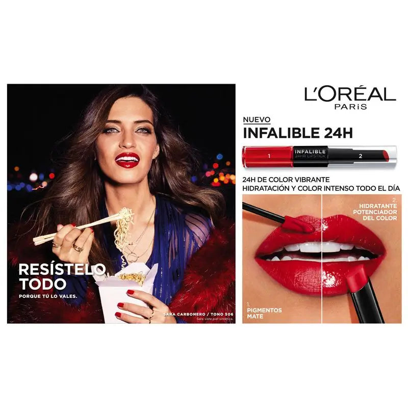 L'Oréal Paris Infalible 24H 213 Toujours Teaberry Pintalabios Permanente Rosa