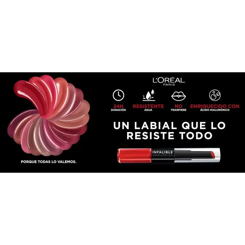 L'Oréal Paris Infalible 24H 506 Red Infallible Pintalabios Permanente Rojo