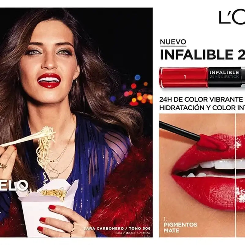 L'Oréal Paris Infalible 24H 506 Red Infallible Pintalabios Permanente Rojo