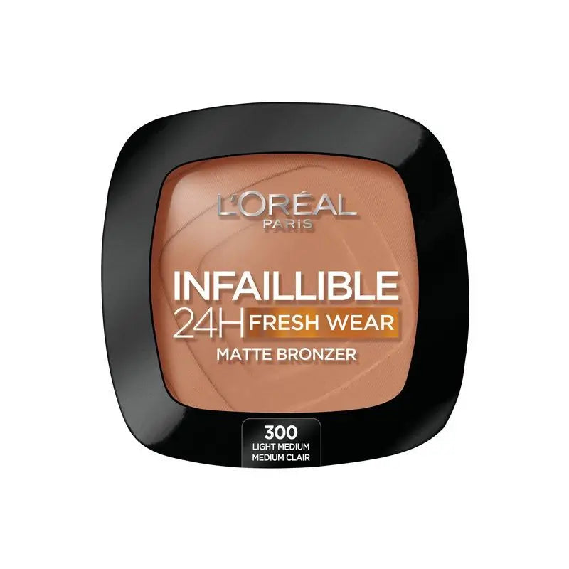 L'Oréal Paris Infalible 24H Polvos Bronceadores Mate Larga Duración Tono 300 Light Medium