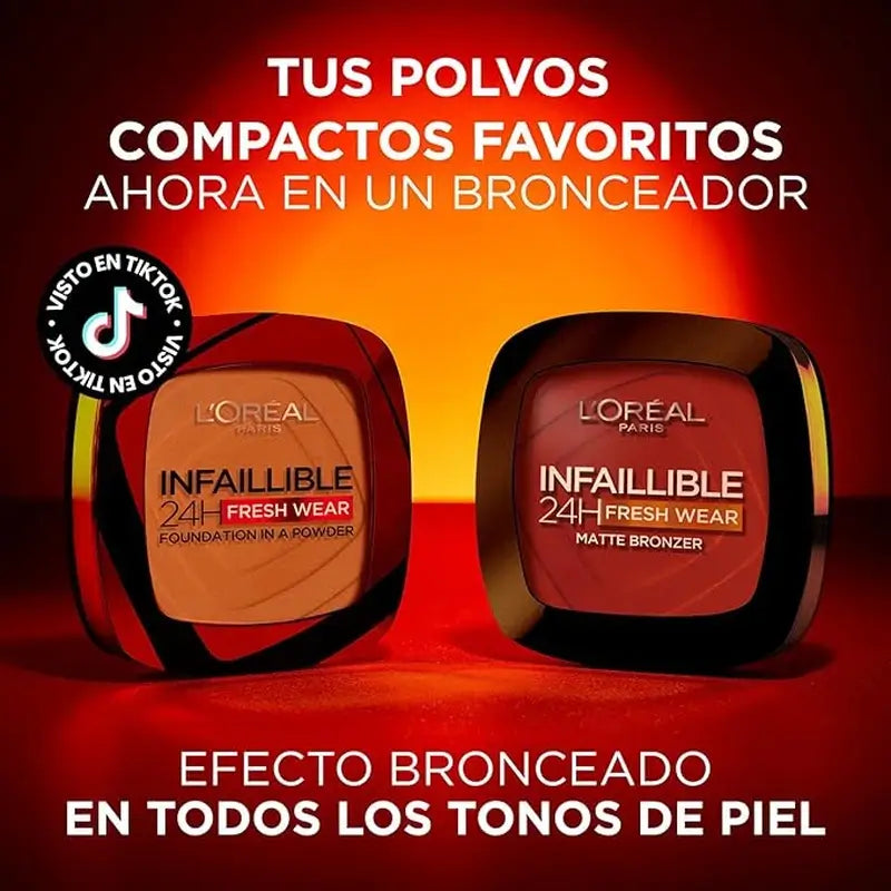 L'Oréal Paris Infalible 24H Polvos Bronceadores Mate Larga Duración Tono 350 Medium