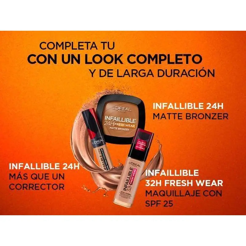 L'Oréal Paris Infalible 24H Polvos Bronceadores Mate Larga Duración Tono 400 Tan