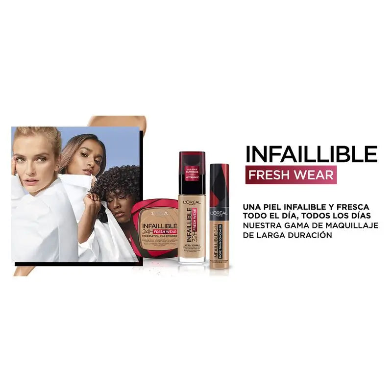 L'Oréal Paris Infalible 24H Polvos Compactos Mate De Larga Duración Tono 140 Golden Beige Para Pieles Medias