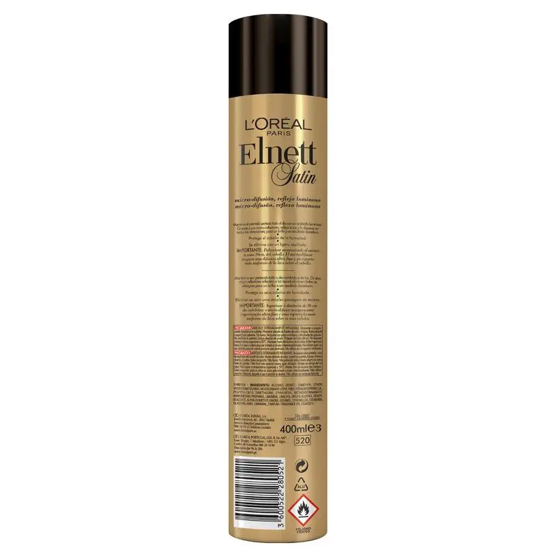 L'Oréal Paris Laca Elnett Fijación Extrema Brillo 400Ml