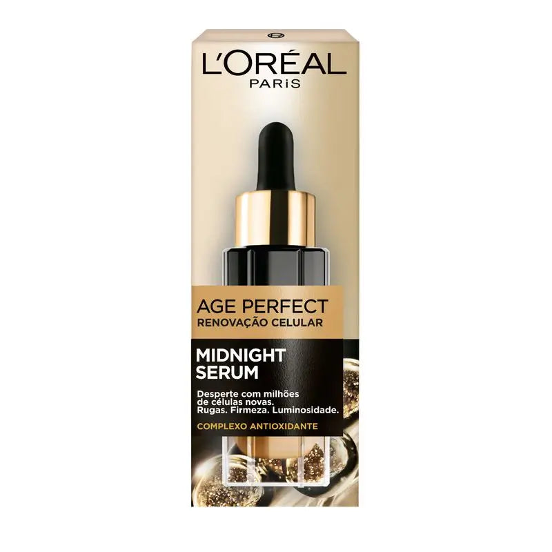 L'Oréal Paris Midnight Serum Age Perfect Renacimiento Celular, Con Complejo Antioxidante, Serum Facial Noche