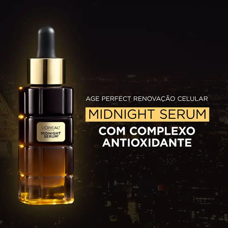 L'Oréal Paris Midnight Serum Age Perfect Renacimiento Celular, Con Complejo Antioxidante, Serum Facial Noche