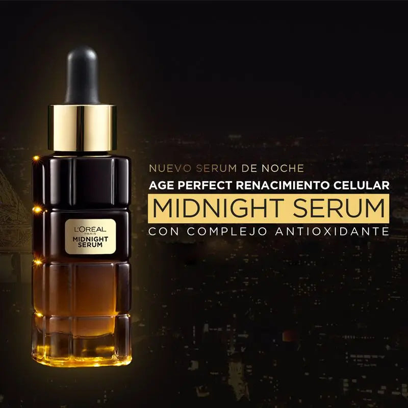 L'Oréal Paris Midnight Serum Age Perfect Renacimiento Celular, Con Complejo Antioxidante, Serum Facial Noche