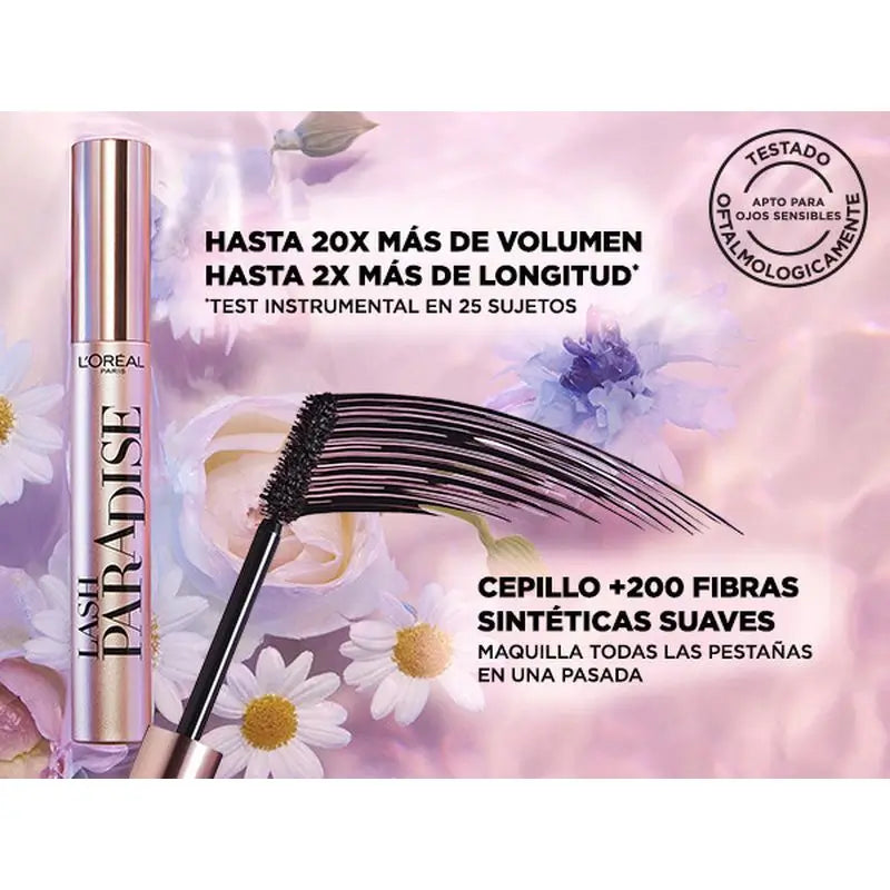 L'Oréal Paris Paradise Máscara De Pestañas Volumen Y Longitud Negro