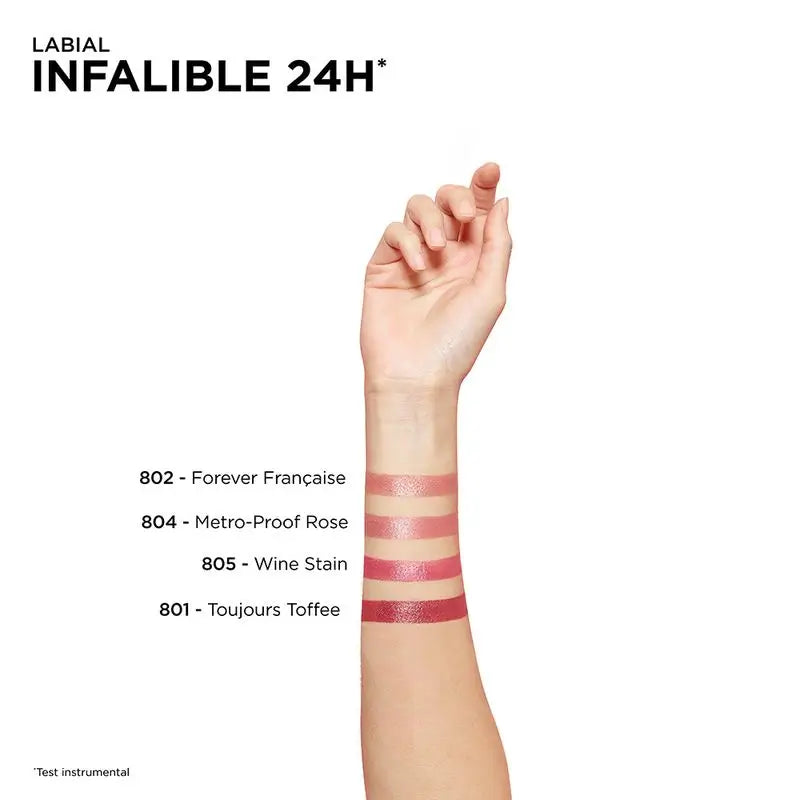 L'Oréal Paris Pintalabios Permanente Infalible 24H Tono 801 Toujours Toffee