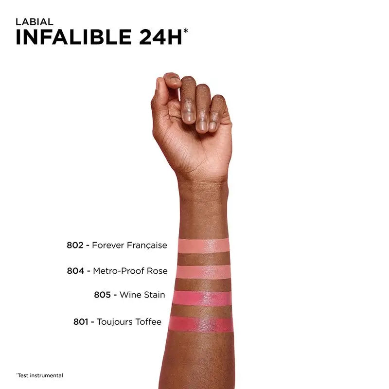 L'Oréal Paris Pintalabios Permanente Infalible 24H Tono 801 Toujours Toffee