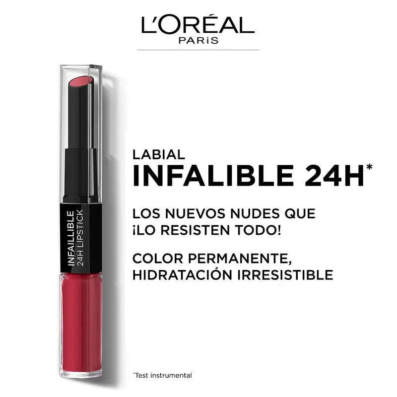 L'Oréal Paris Pintalabios Permanente Infalible 24H Tono 804 Metro-Proof Rose