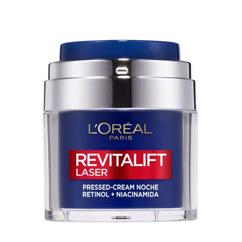 L'Oréal Paris Pressed Cream Noche De Revitalift Laser Con Retinol + Niacidamida Formato Monodosis, 50Ml