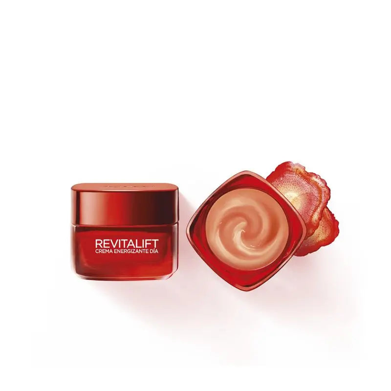 L'Oréal Paris Revitalift Crema Día Roja Energizante - Con Ginseng Rojo - 50 Ml