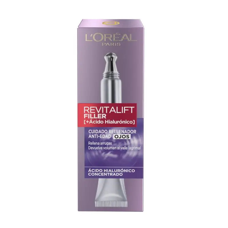 L'Oréal Paris Revitalift Filler Contorno De Ojos Anti-Edad Rellenador [+Ácido Hialurónico]-15Ml