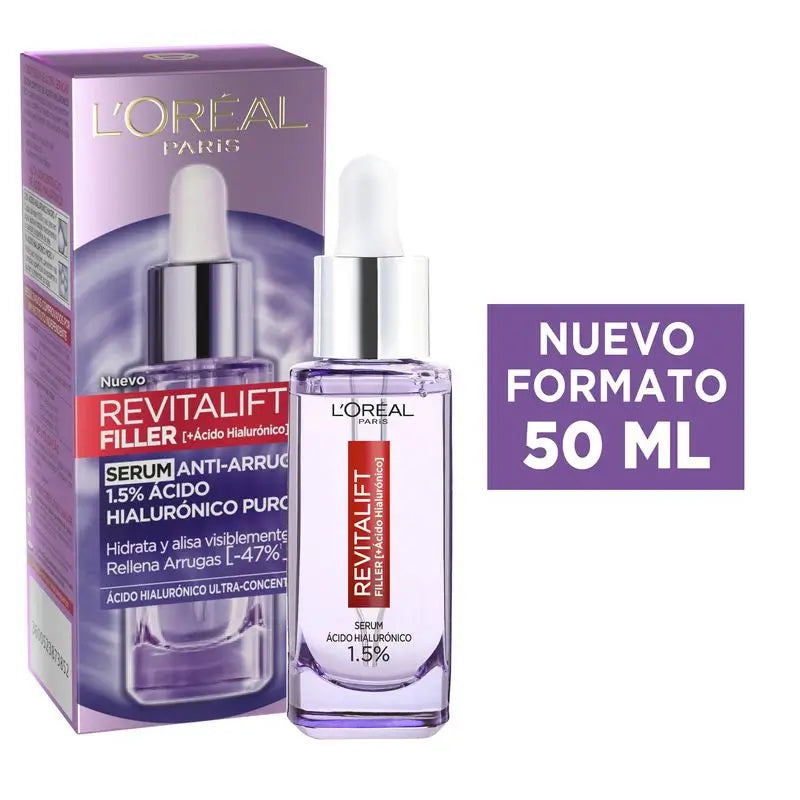 L'Oréal Paris Serum Antiedad Revitalift Filler (+Ácido Hialurónico Puro) 50Ml