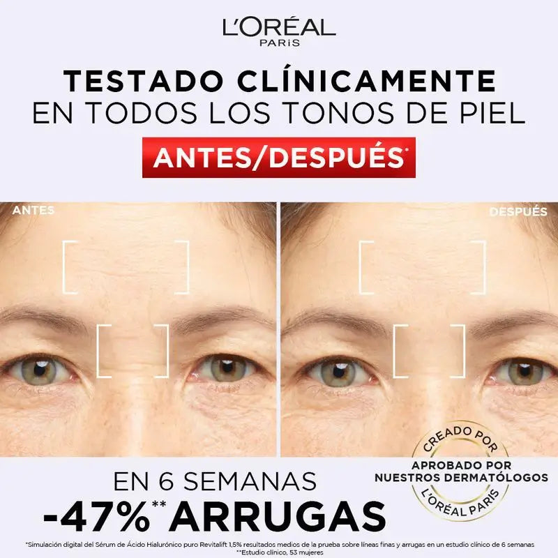 L'Oréal Paris Serum Rellenador Anti-Arrugas Revitalift Filler-1,5% Ácido Hialurónico Puro.