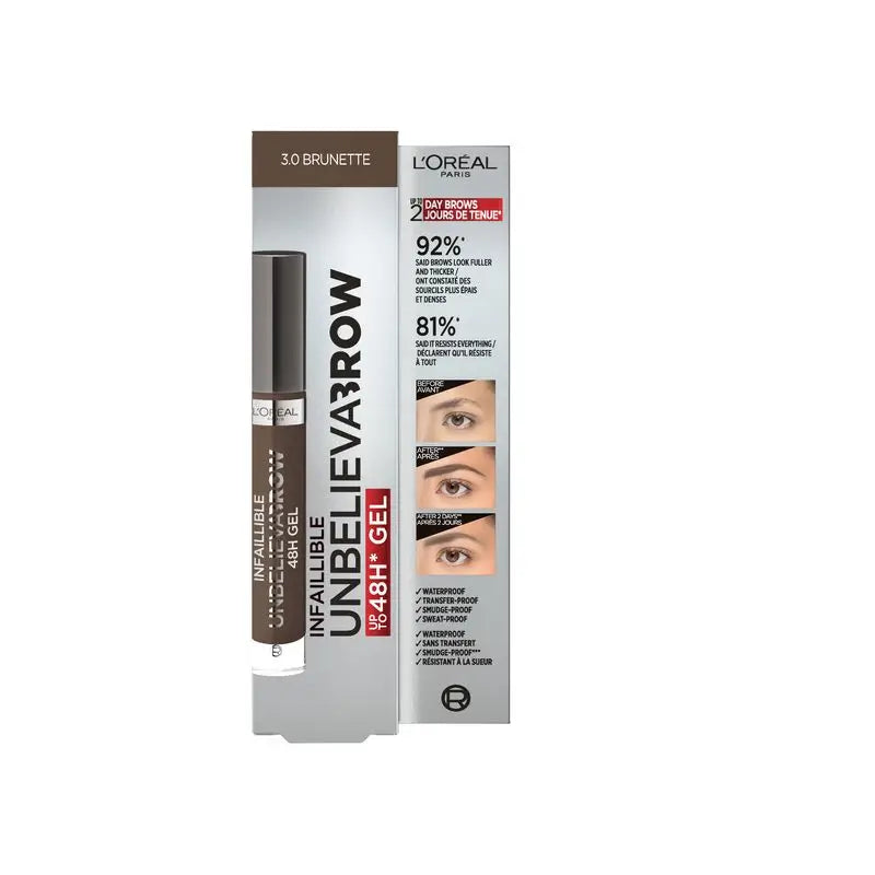 L'Oréal Paris Unbelieva Brow Gel De Cejas Larga Duración 3.0 Brunette