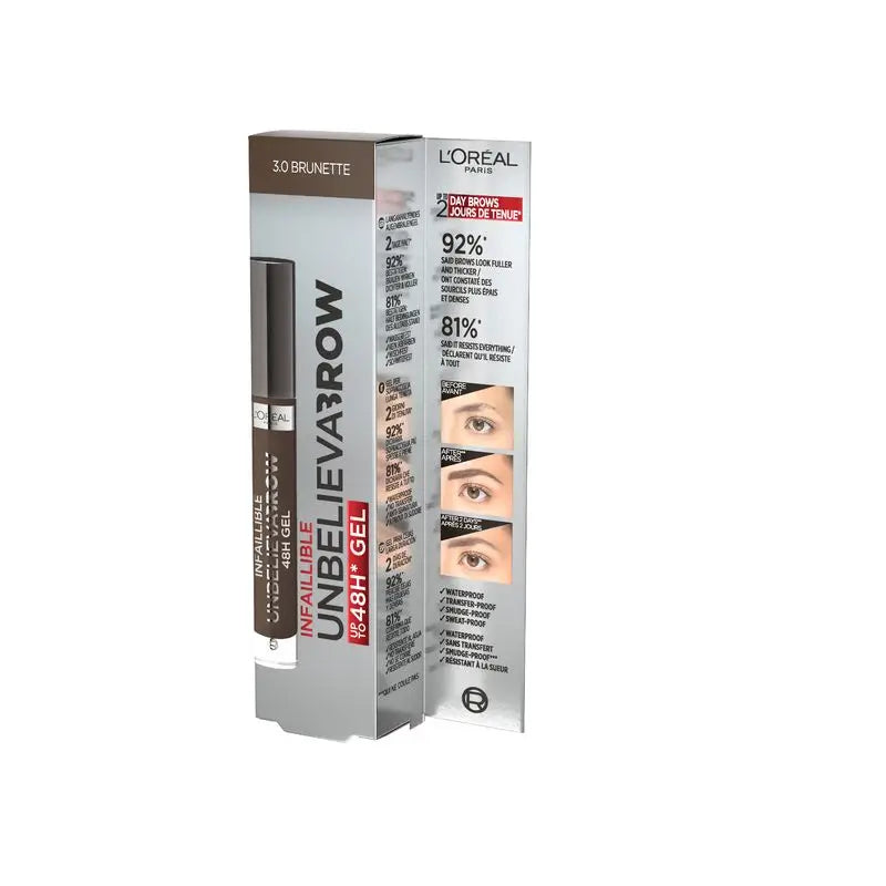 L'Oréal Paris Unbelieva Brow Gel De Cejas Larga Duración 3.0 Brunette