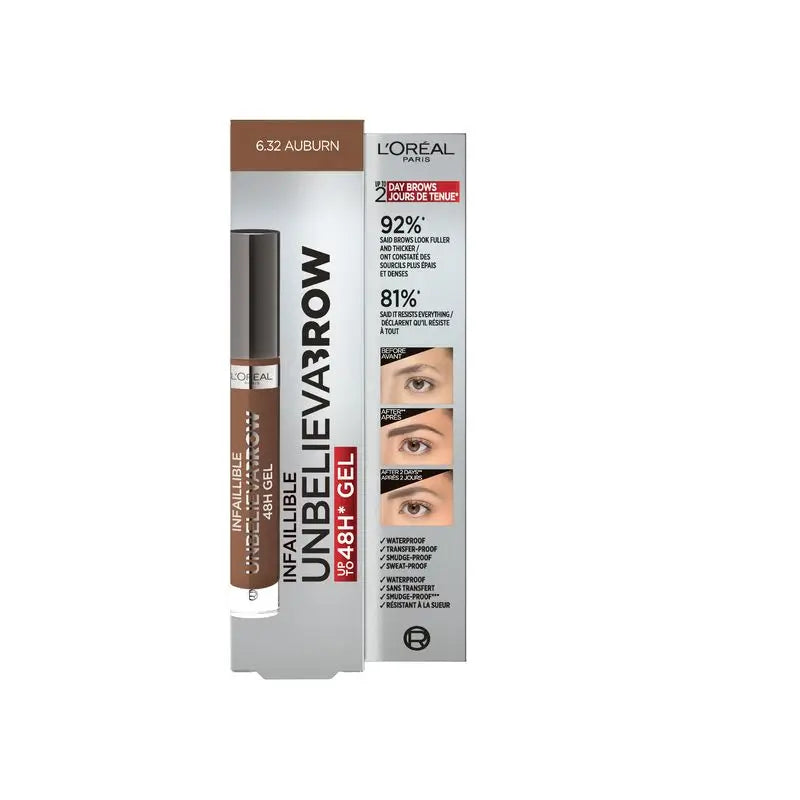 L'Oréal Paris Unbelieva Brow Gel De Cejas Larga Duración 6.3 Auburn