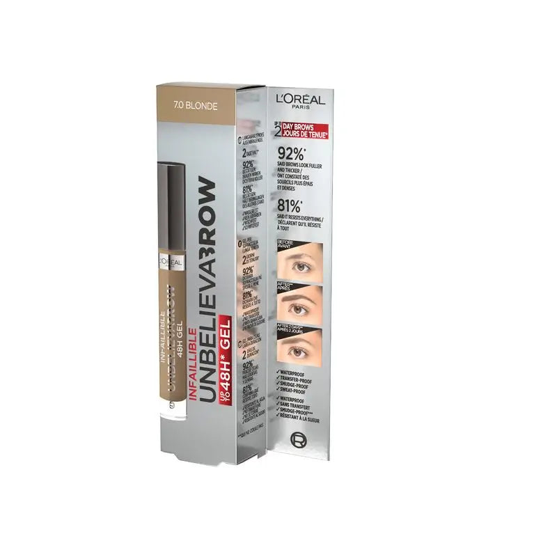 L'Oréal Paris Unbelieva Brow Gel De Cejas Larga Duración 7.0 Blonde