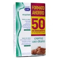 Eryplast Lutsine E45 Pasta al Agua Crema Pañal Bebé, Pack 2 x 75 gr