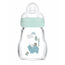 Mam Baby Biberón Cristal Feel Good Azul Mate, 170Ml