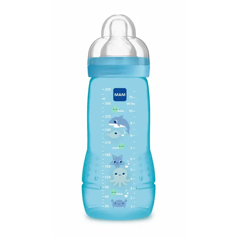 Mam Baby Biberón Easy Active Azul Brillante, 330Ml