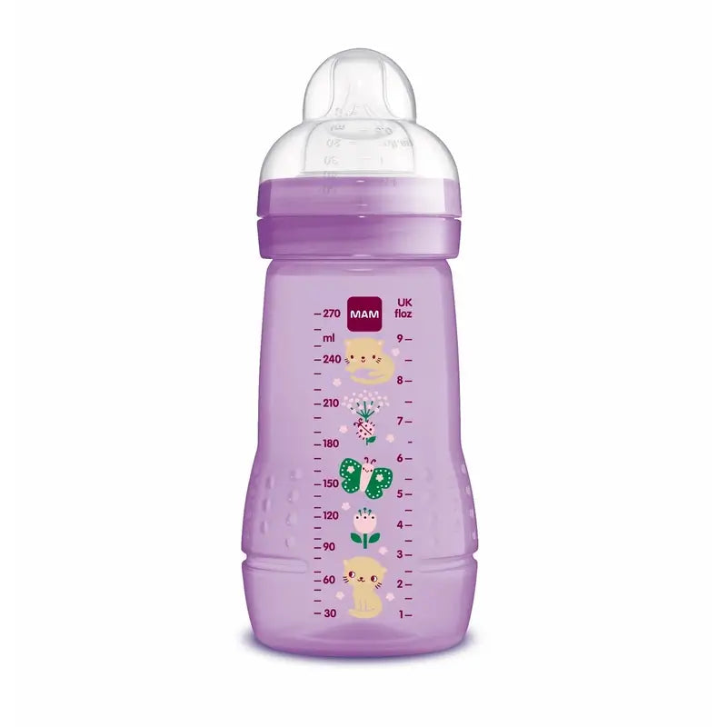 Mam Baby Biberón Easy Active Rosa Brillante, 270Ml