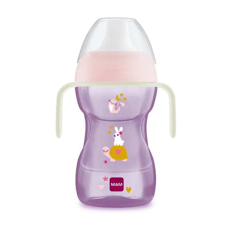 Mam Baby Vaso Fun To Drink Cup Day&Night Rosa, 270Ml