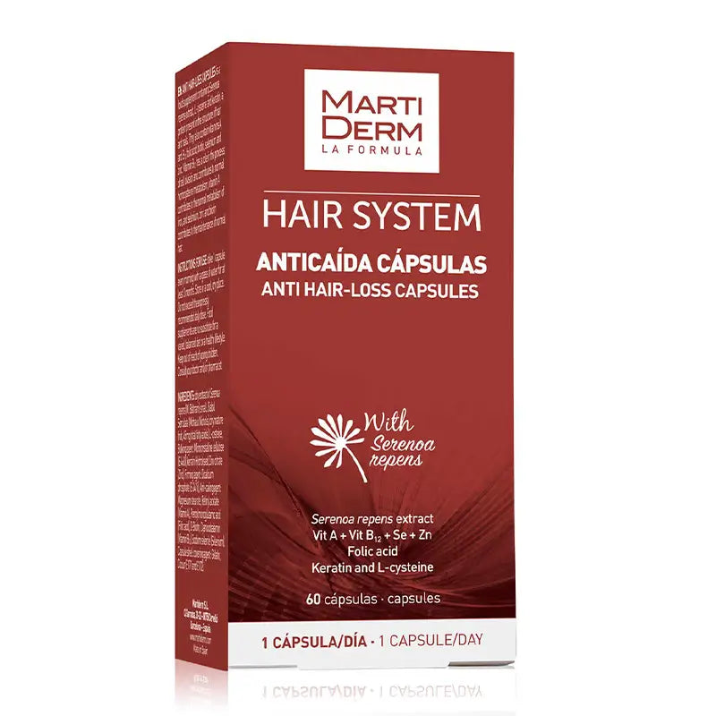 Martiderm Hair System cápsulas Anticaída 60 cápsulas