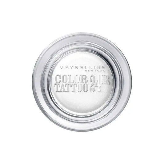 Maybelline New York  Color Tattoo 24h  Sombras de Ojos larga duración, 45 Infinite White blanca