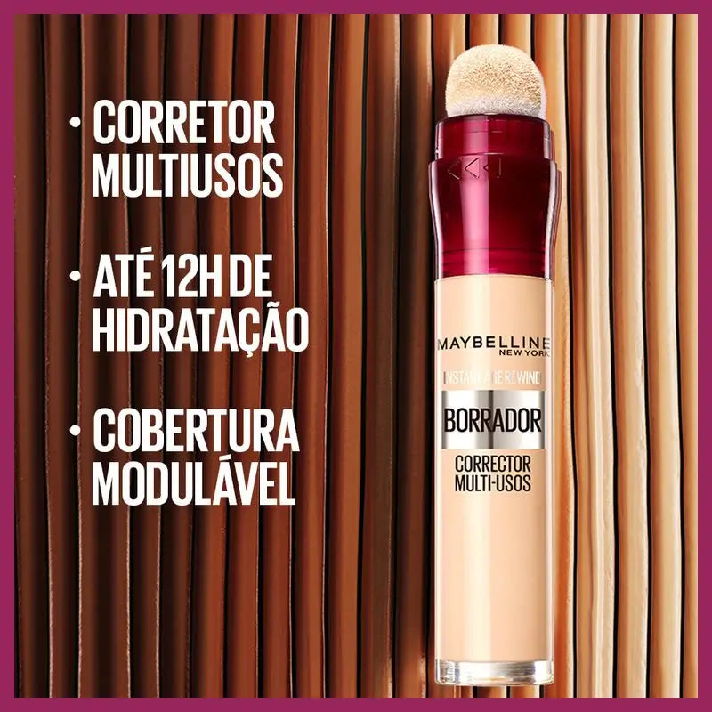 Maybelline New York Borrador Corrector Hidratante Multiusos, Tono 01 Light