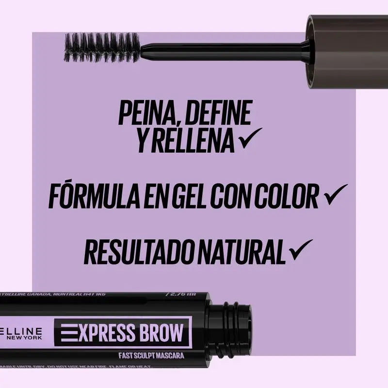 Maybelline New York Brow Fast Sculpt Máscara de cejas, Tono 02 Soft Brown