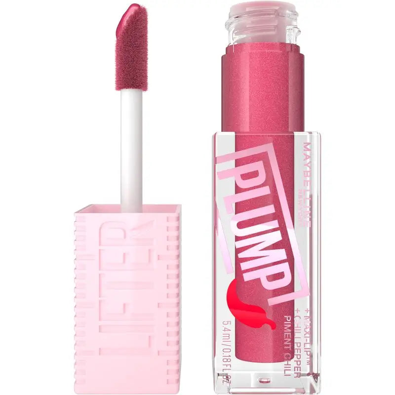 Maybelline New York Lifter Plump con Chili Pepper y Ácido hialurónico, Tono 002 Mauve Bite