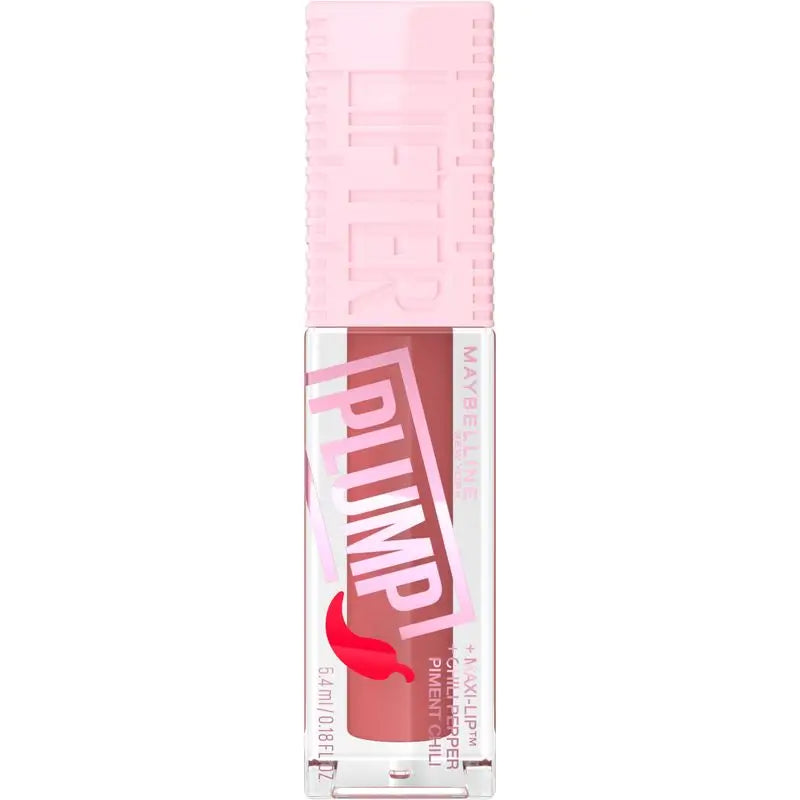 Maybelline New York Lifter Plump con Chili Pepper y Ácido hialurónico, Tono 005 Peach Fever