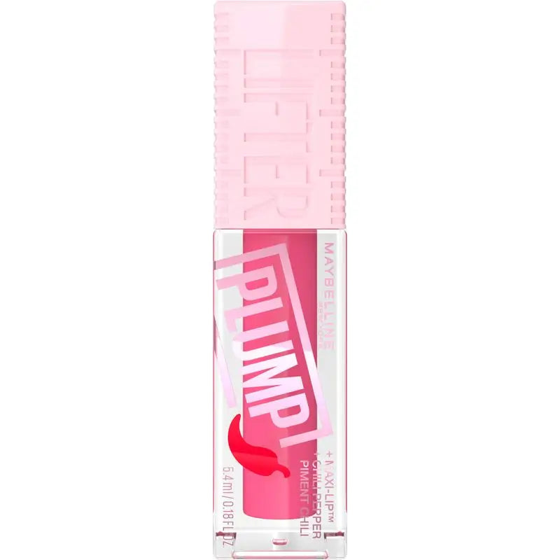 Maybelline New York Lifter Plump con Chili Pepper y Ácido hialurónico, Tono 005 Pink Sting