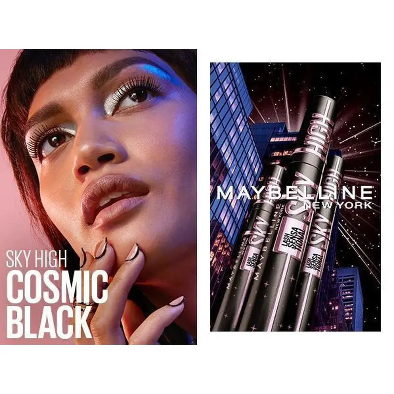 Maybelline New York Lash Sensational Sky High Cosmic: Máscara de pestañas, longitud y volumen, ultra negros