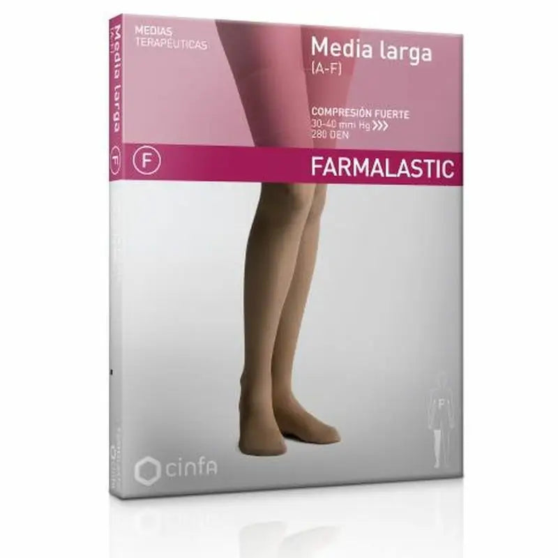 Farmalastic Media Larga Compresión Fuerte Beige T - Extra Grande