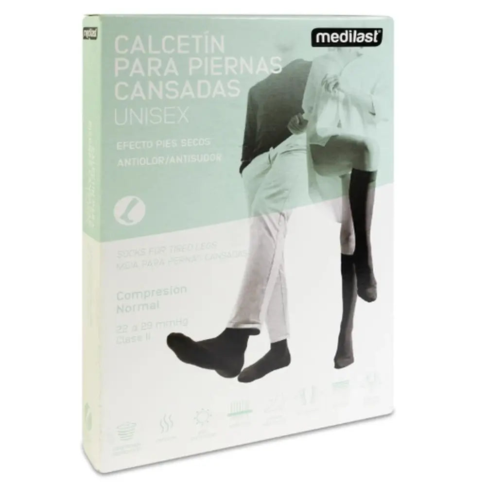 Medilast Calcetin 300 Negro Extra Grande