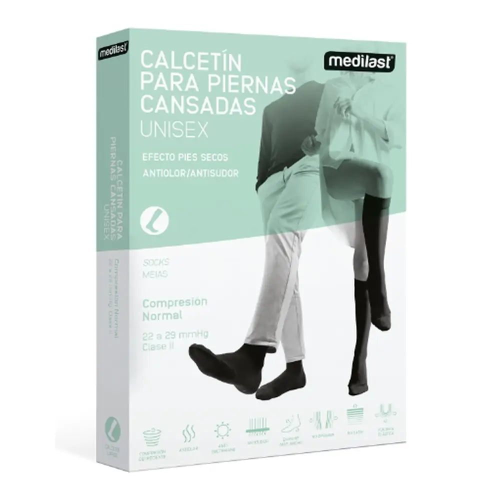 Medilast Calcetin 300 Negro Grande