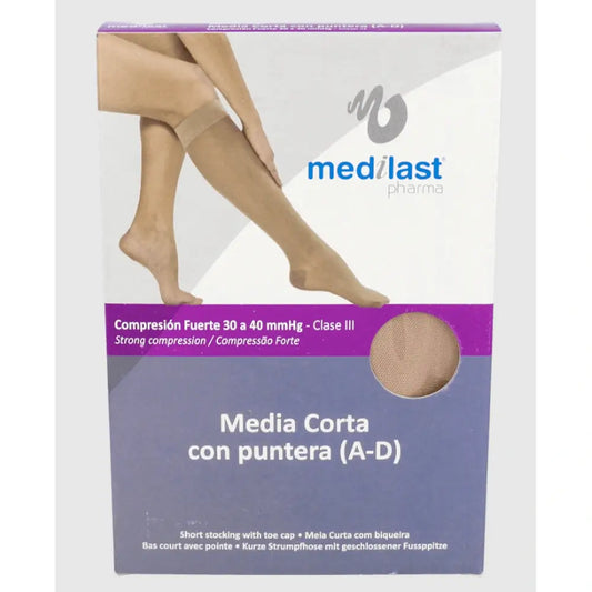 Medilast Media Corta Fte C/Puntera R606 Ex Grande