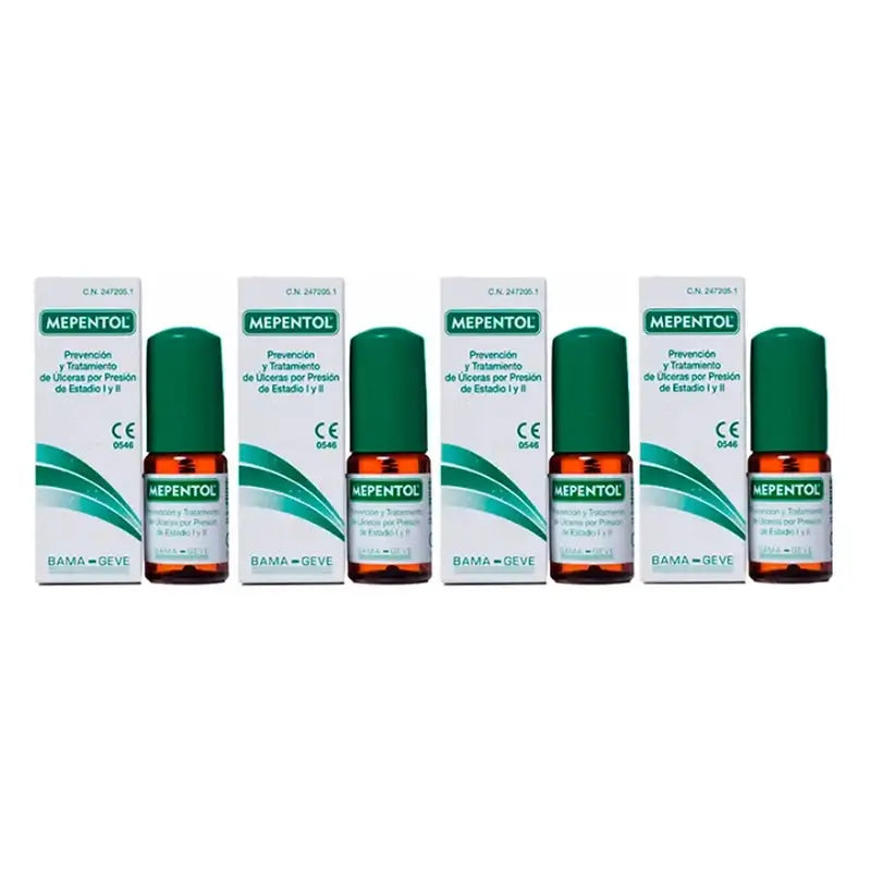 Mepentol Pack Pulverizador para Úlceras, 4 x 20 ml