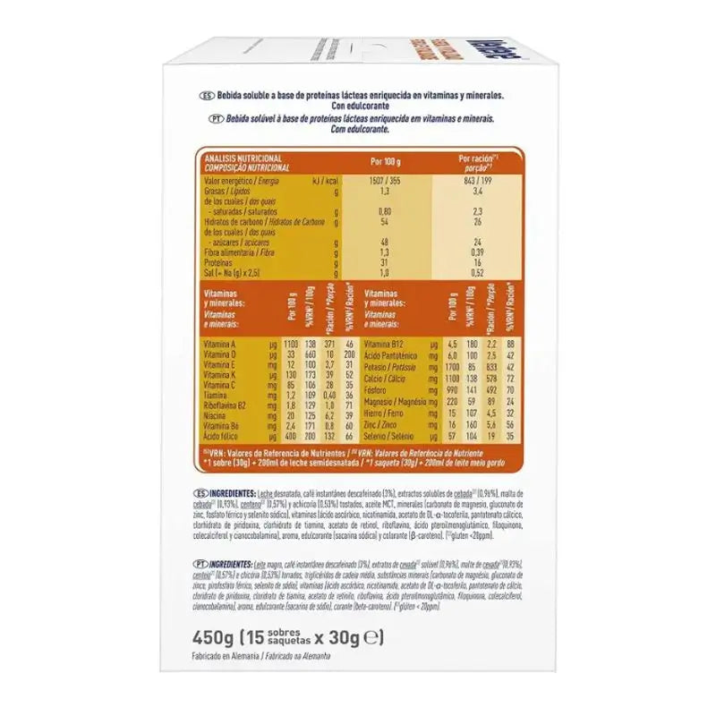 Meritene Fuerza Y Vitalidad Café Descafeinado Formato Ahorro , 30 sobres