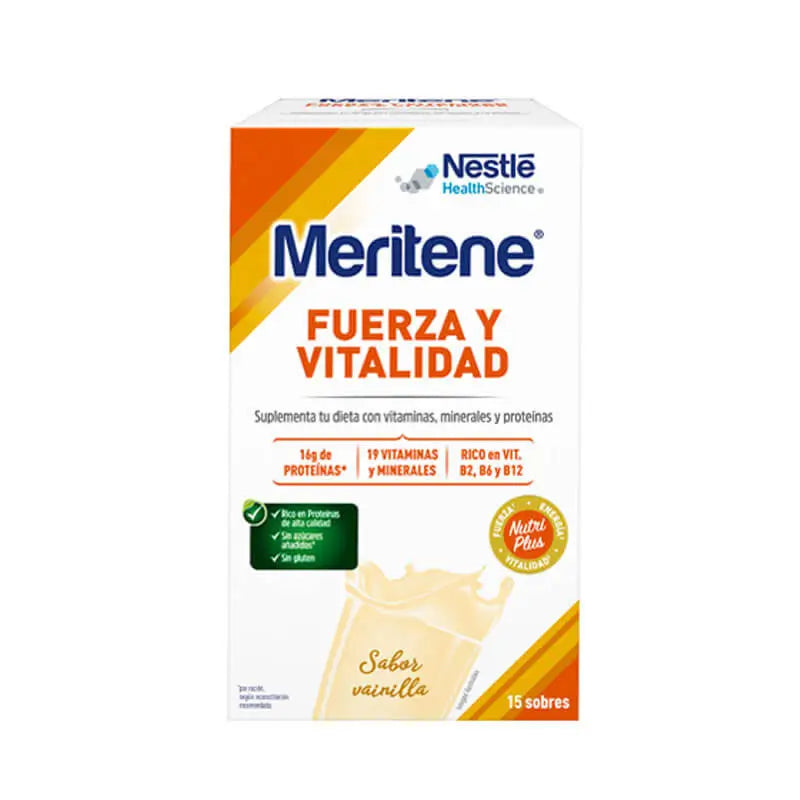 Meritene Fuerza y Vitalidad Vainilla, 15 sobres