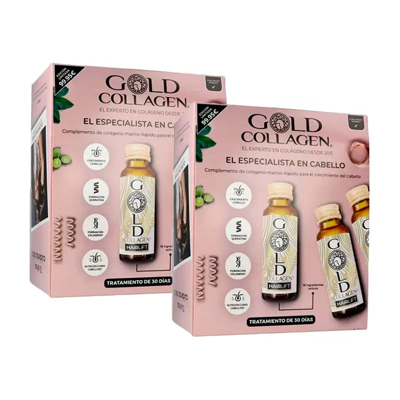 Minerva Duplo Gold Collagen Hairlift, 2 x 30 Unidades