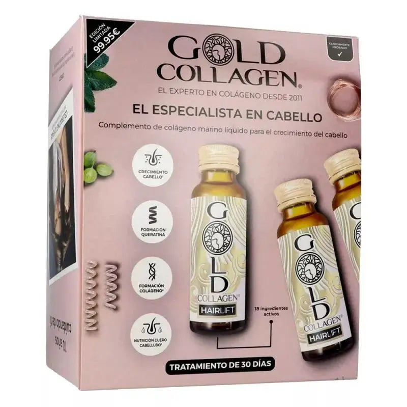 Minerva Gold Collagen Hairlift 30 Unidades